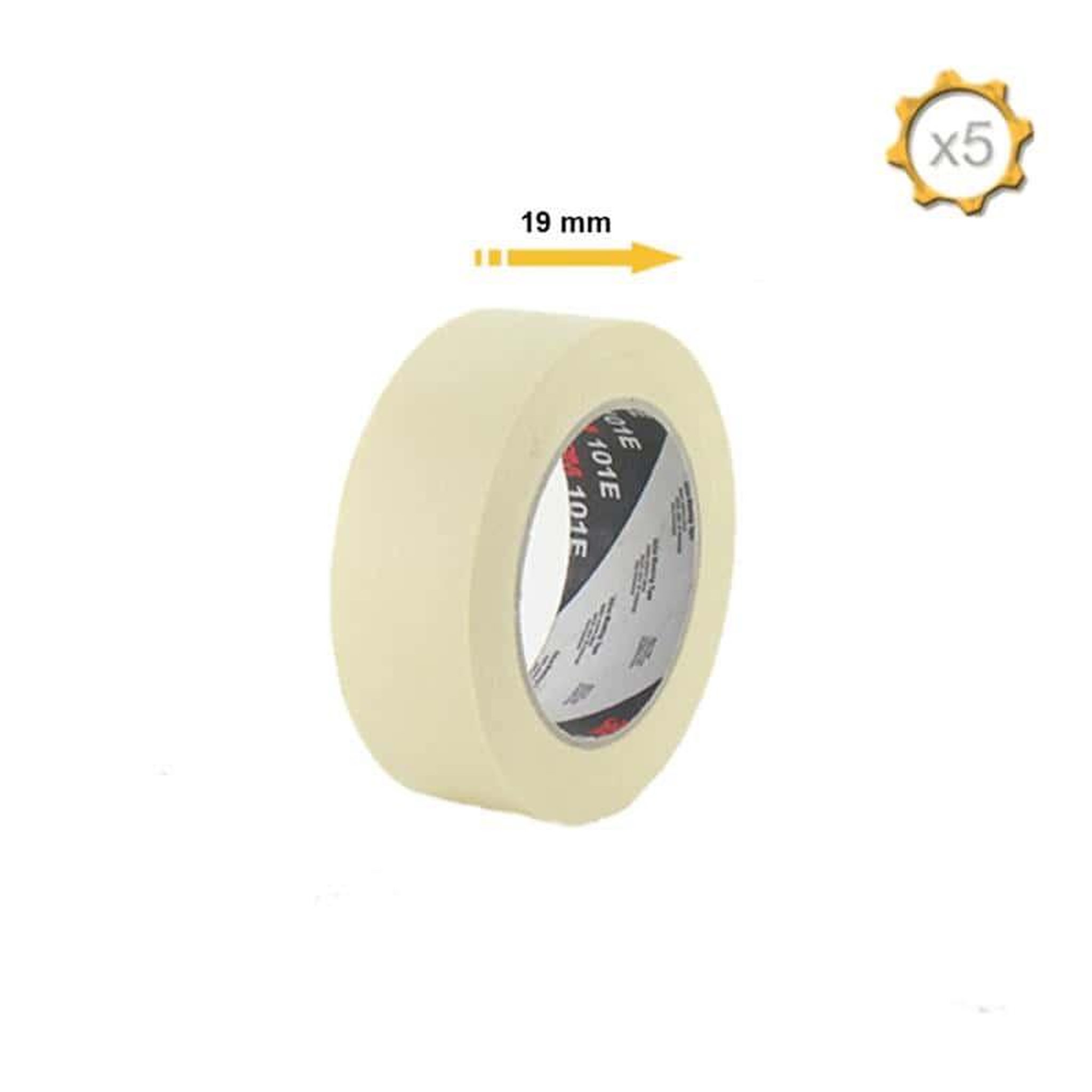 Voir la diapositive 2 : 3M Ruban adhésif papier masquage 3m 101e 19mm x5