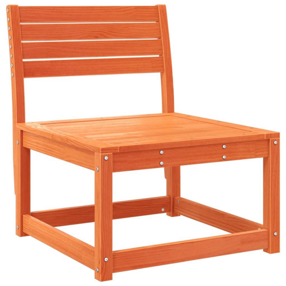 VIDAXL Canape de jardin avec coussins cire marron bois pin massif