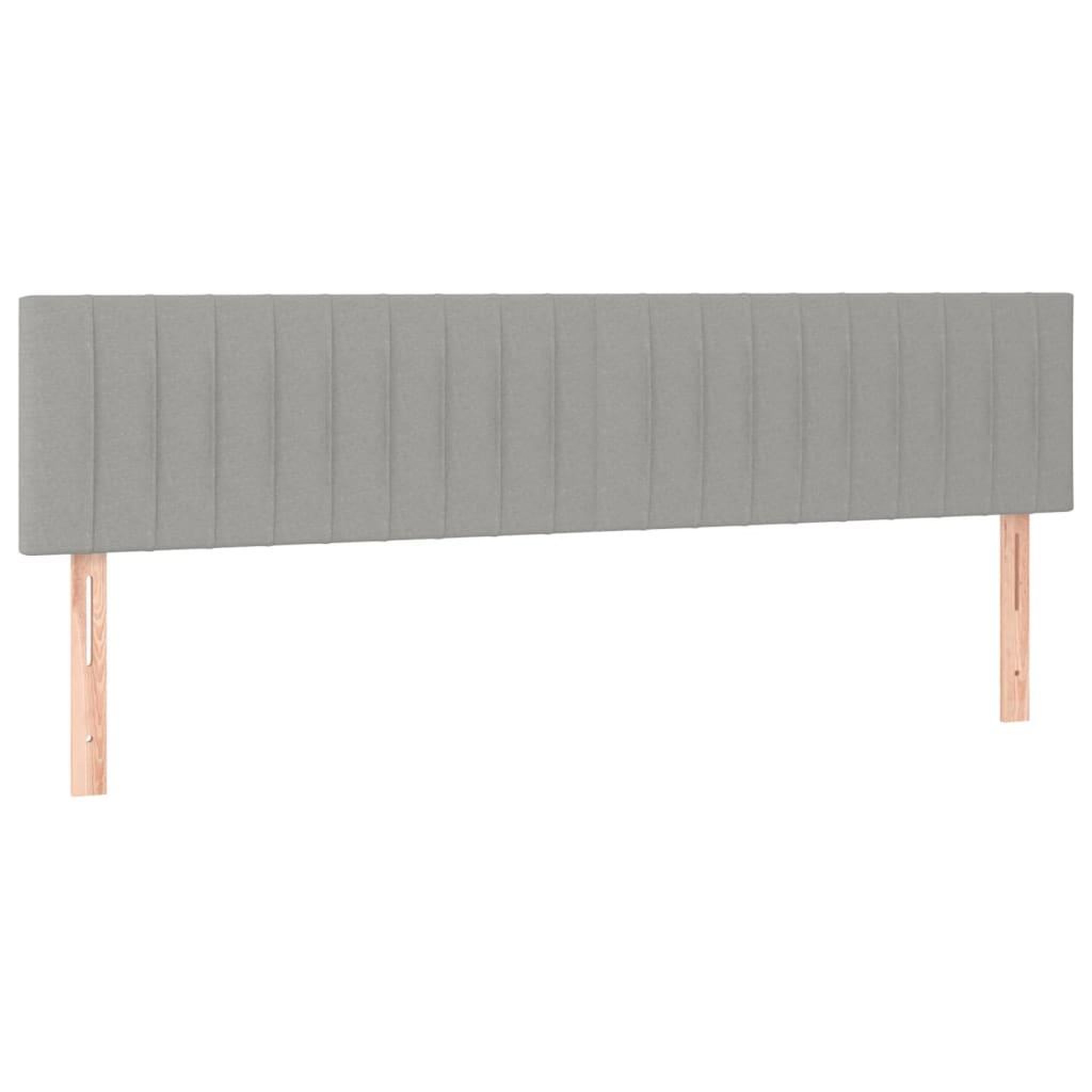 Voir la diapositive 2 : VIDAXL Tetes de lit 2 pcs Gris clair 100x5x78/88 cm Tissu