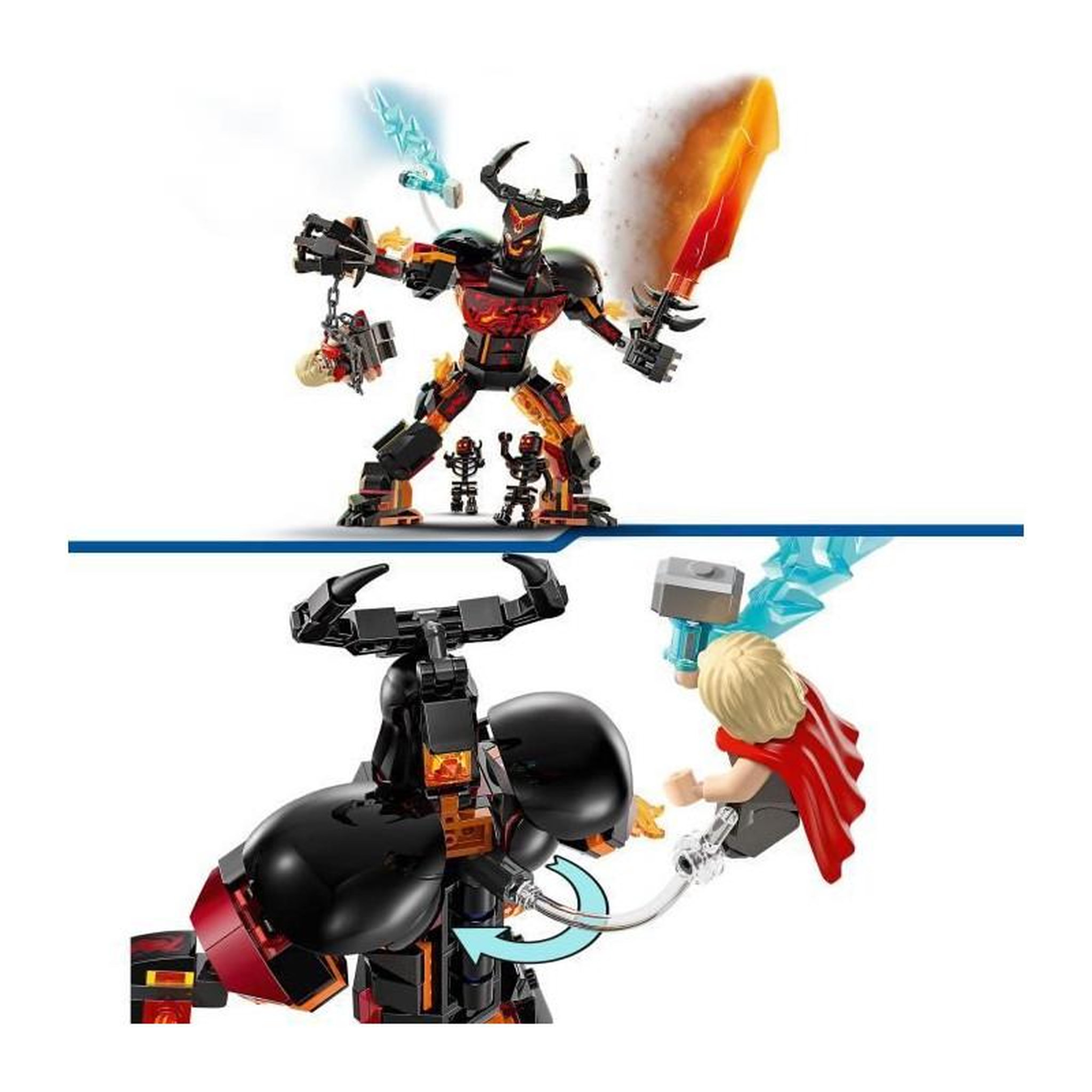 Voir la diapositive 3 : LEGO LEGO Marvel 76289 Figurine de Thor contre Surtur a construire, Set de super-héros