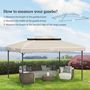 Voir la diapositive 3 : OUTSUNNY Toile de rechange pour pavillon tonnelle tente 3,90L x 2,90l m polyester haute densité 170 g/m² beige