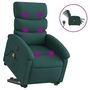 Voir la diapositive 2 : VIDAXL Fauteuil inclinable de massage electrique Vert fonce Tissu