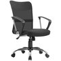 Voir la diapositive 1 : VINSETTO Fauteuil de bureau chaise de bureau réglable pivotant 360° fonction à bascule lin maille résille respirante noir