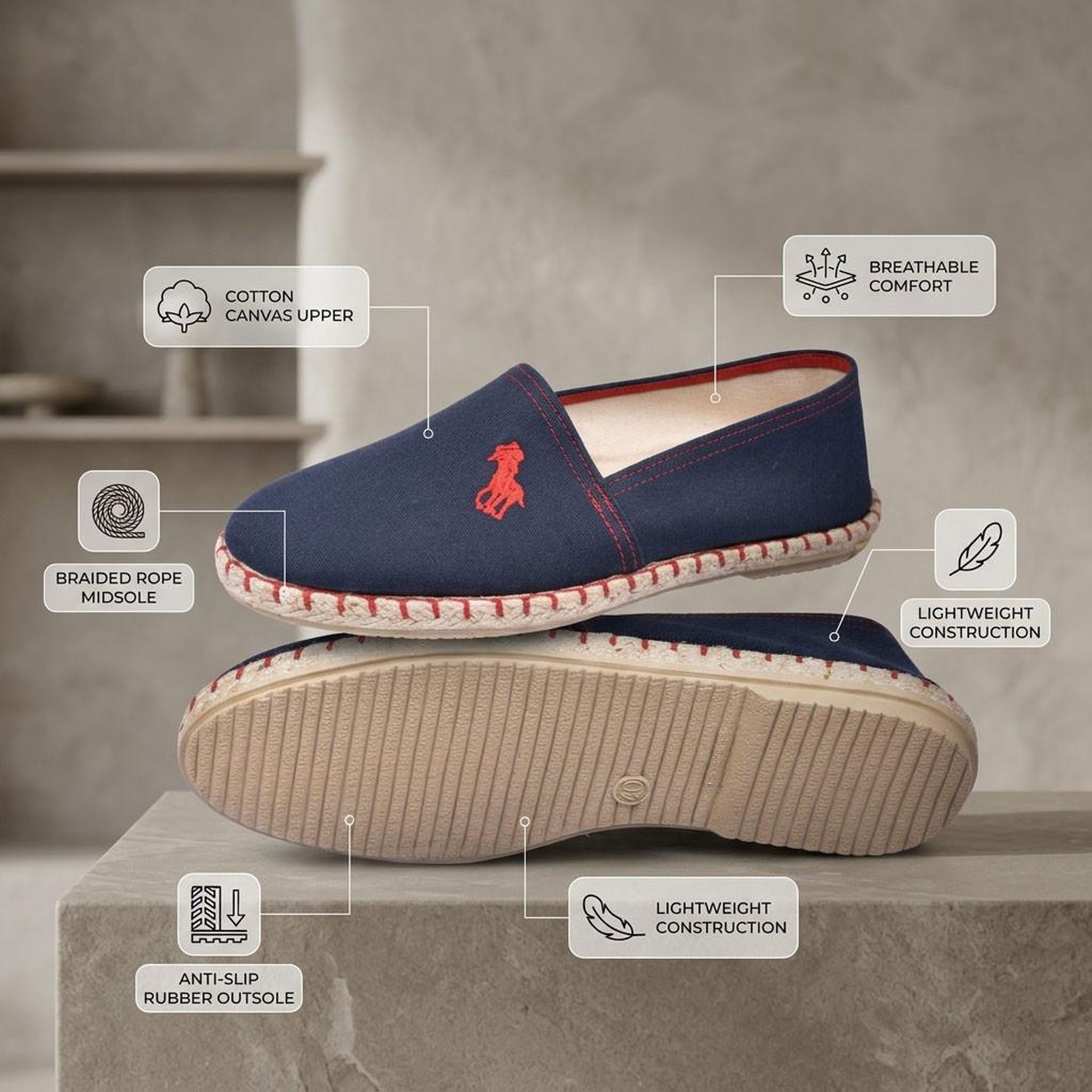 Voir la diapositive 4 : OZABI OZABI Espadrilles Homme Made in Espagne Toile Coton Été 39-45