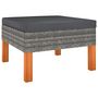 Voir la diapositive 5 : VIDAXL Salon de jardin 7 pcs avec coussins Resine tressee Gris