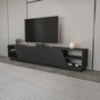 Voir la diapositive 3 : Habitat et Jardin Meuble TV en bois  Rhodes  - 240 x 37 x 47 cm - Gris anthracite