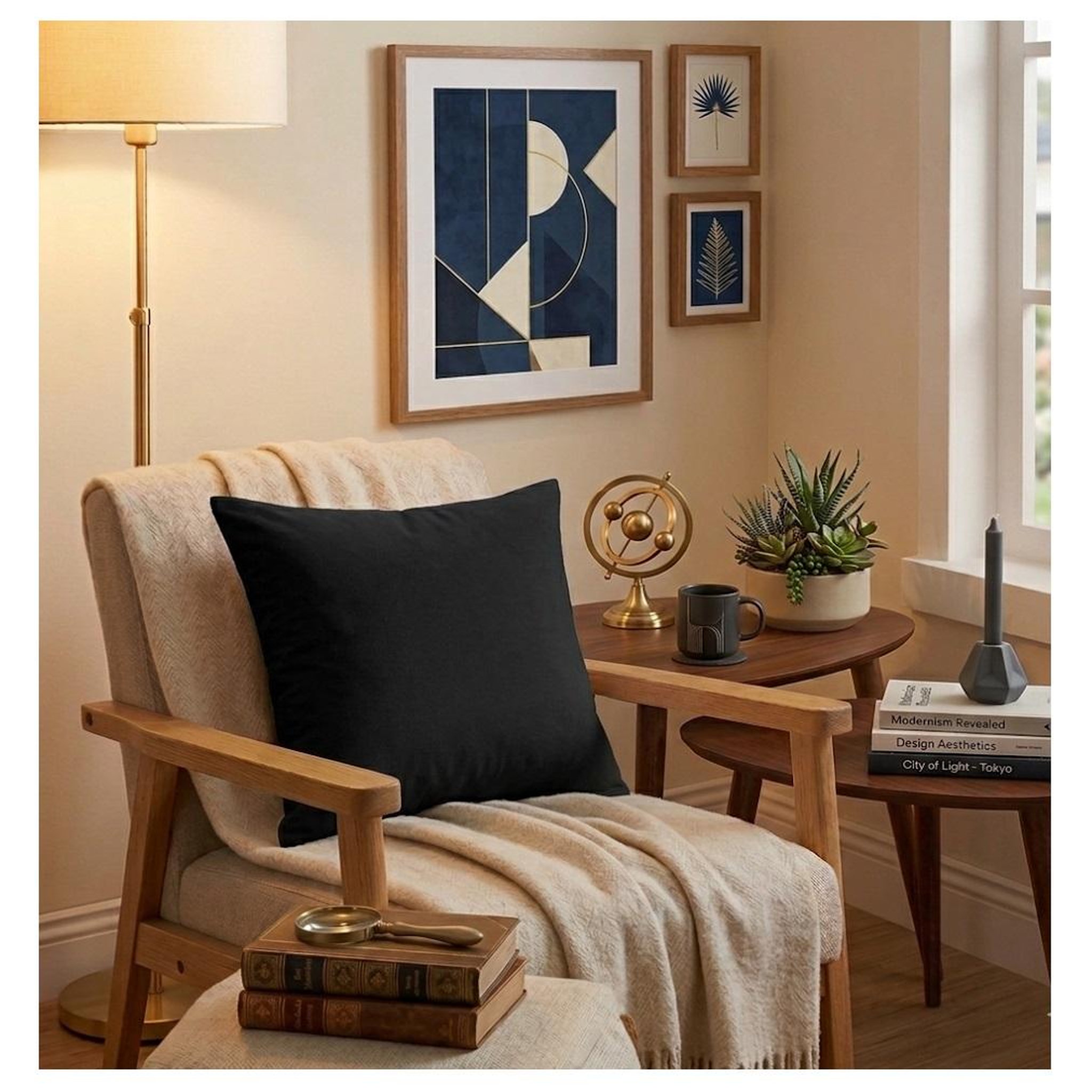 Voir la diapositive 2 : Eden Coussin en polyester uni pop color
