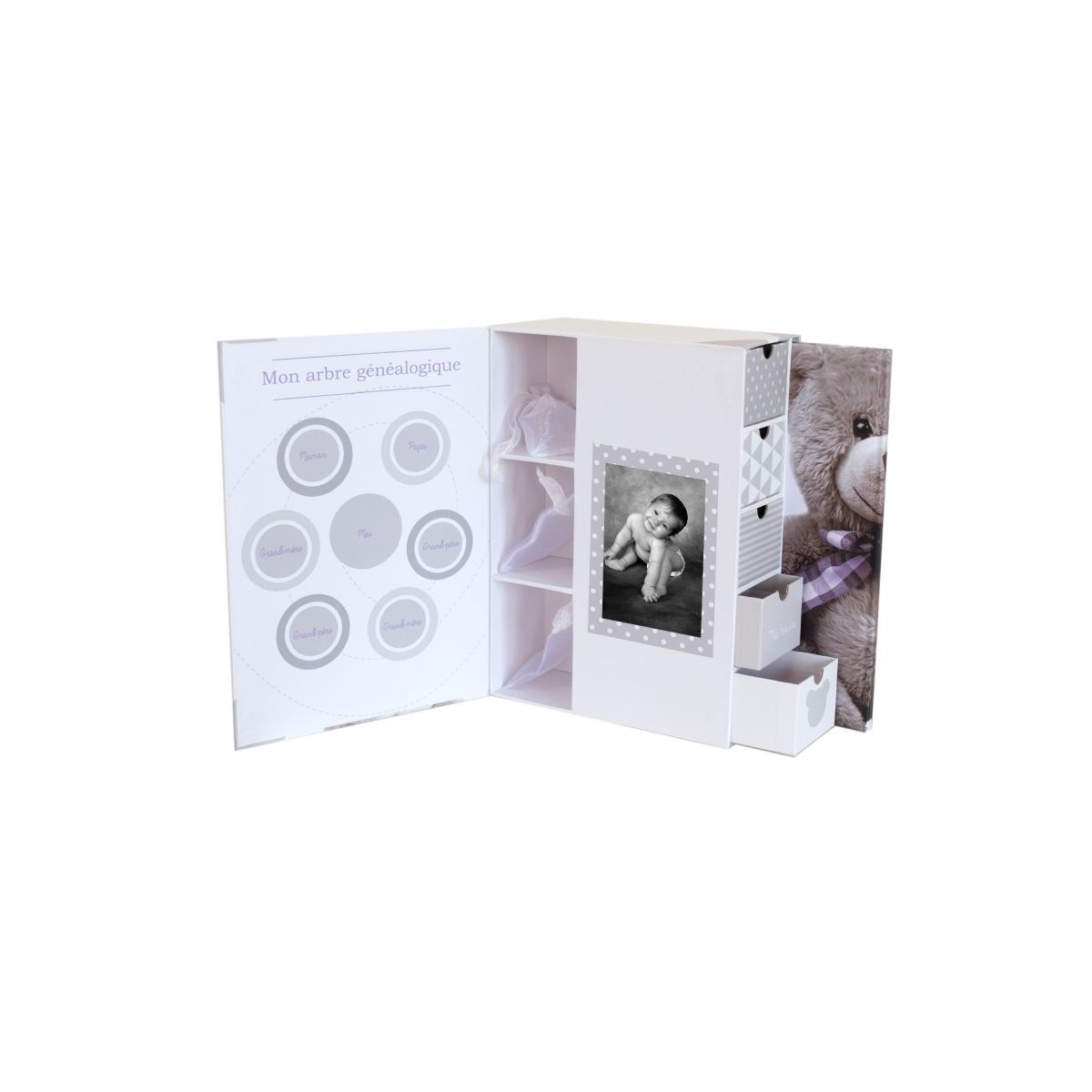 Domiva Coffret "boîte à trésors" + journal de naissance My little Bear