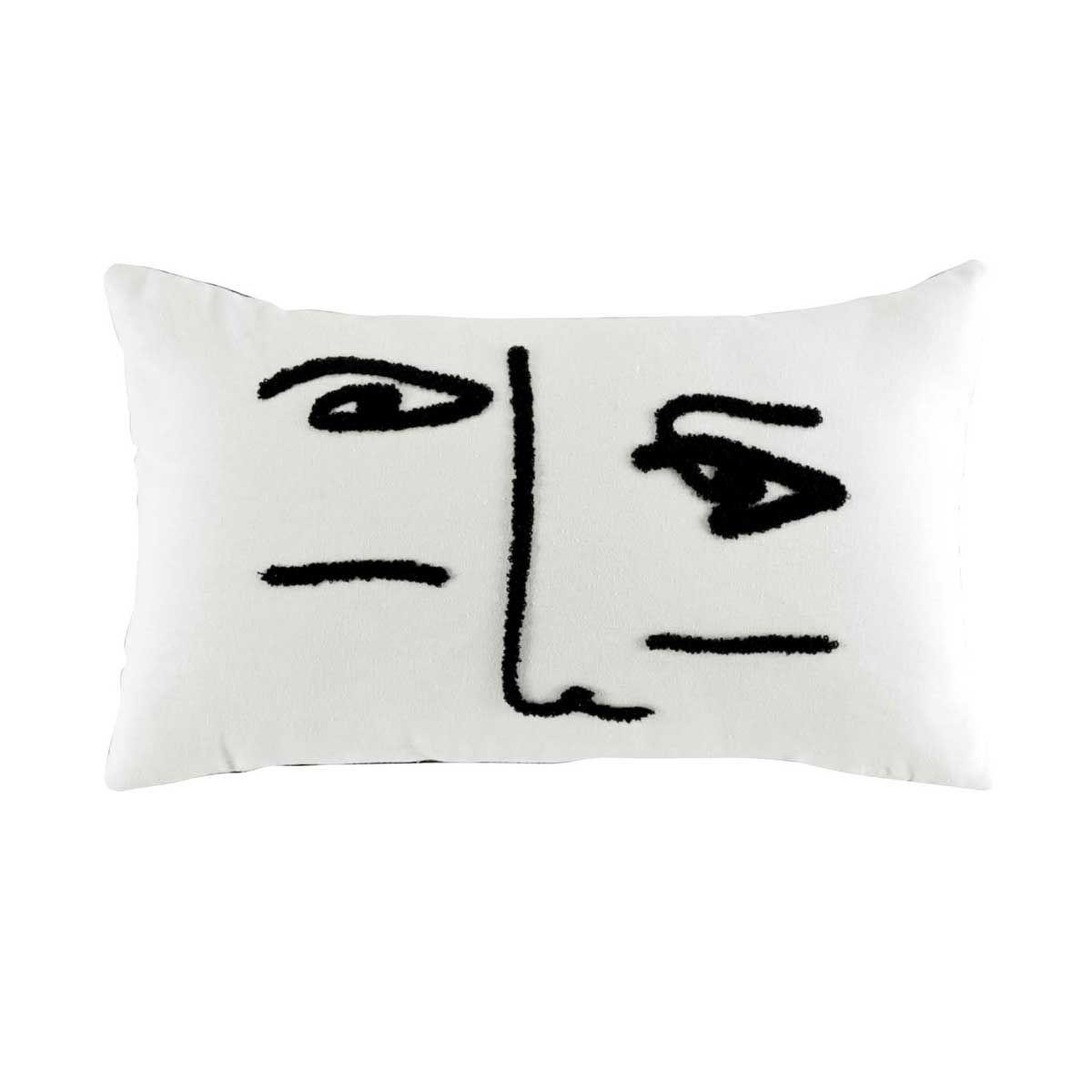 Douceur d'Intérieur Coussin déco à motifs  ingénue  30x50cm blanc