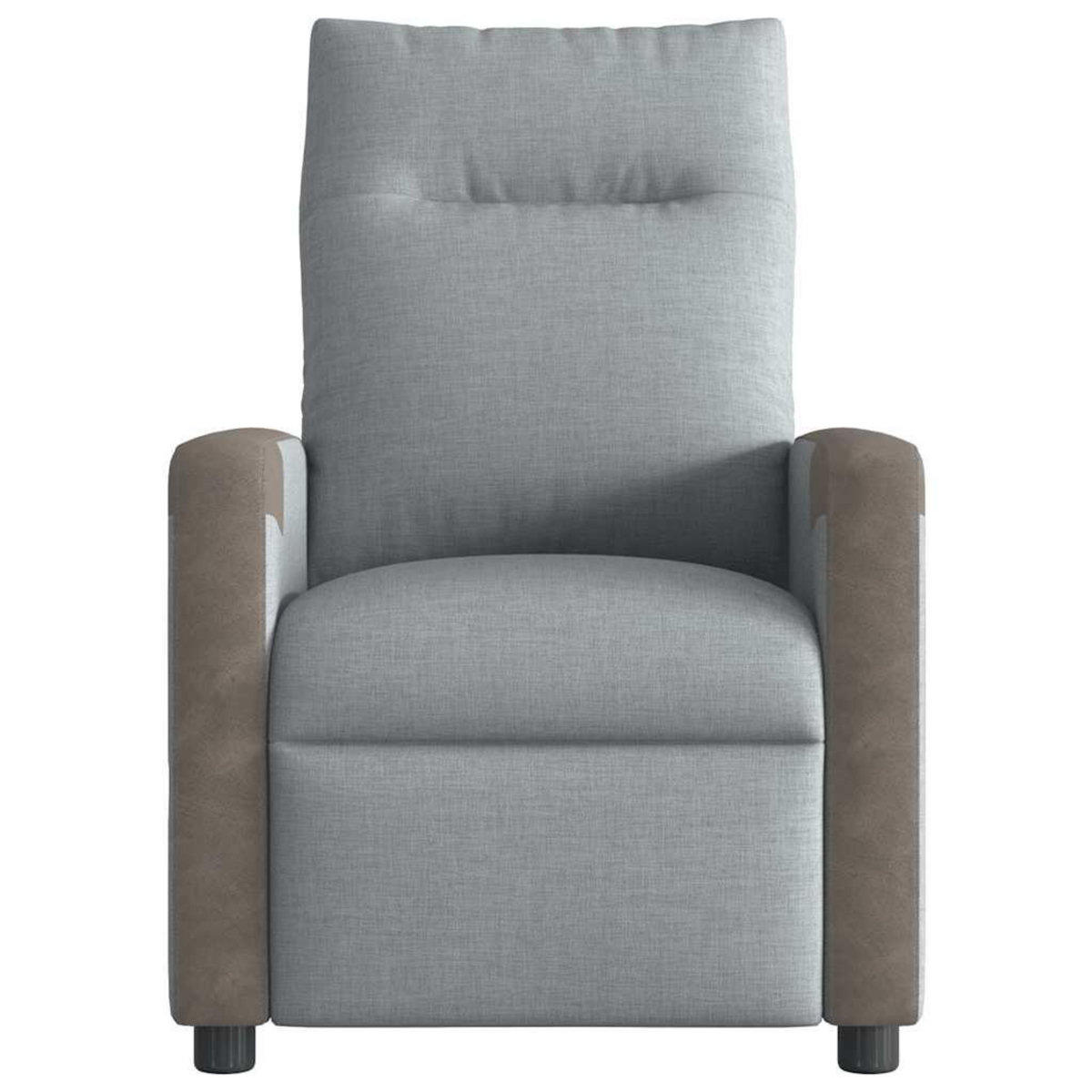 VIDAXL Fauteuil de massage inclinable electrique gris clair tissu
