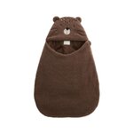 Petit Béguin Nid d'ange en sherpa Cracotte. Coloris disponibles : Marron