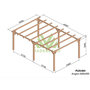 Voir la diapositive 2 : JARDIDECO Pergola en bois lamellé-collé Angers 600 x 400 cm - Maderland