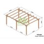 Voir la diapositive 2 : JARDIDECO Pergola en bois lamellé-collé Angers 600 x 400 cm - Maderland