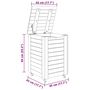 Voir la diapositive 6 : VIDAXL Panier a linge et roulettes RANA 45x45x64 cm bois massif de pin