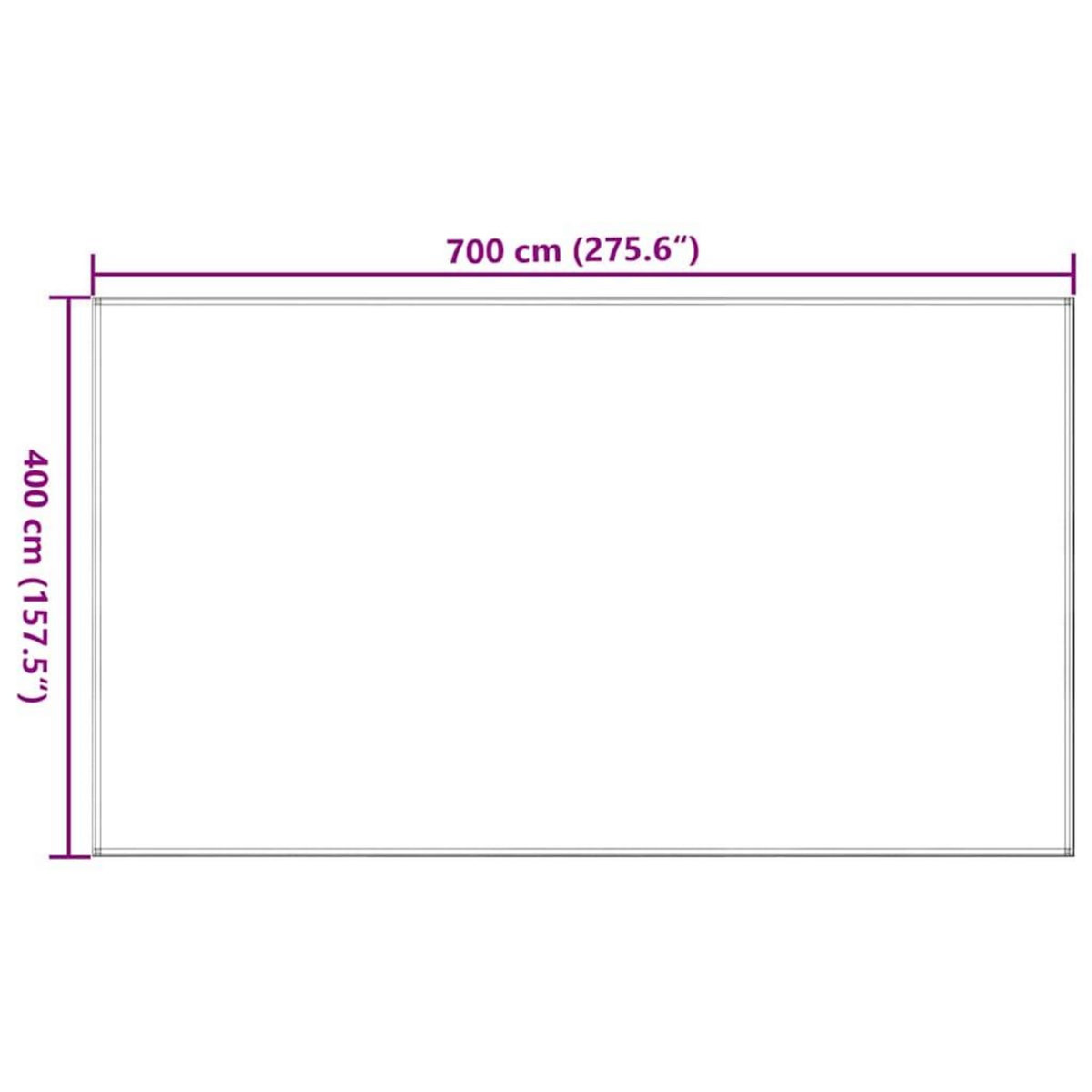 VIDAXL Tapis de tente 400x700 cm Marron