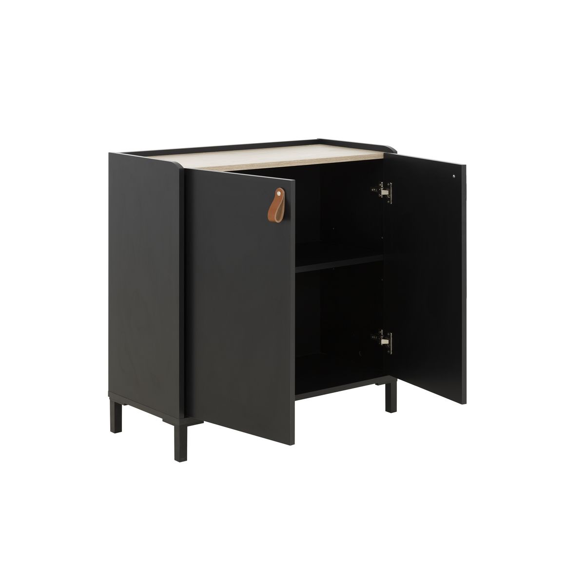 Meuble de rangement 2 portes L81xP36xH80cm COPENHAGUE