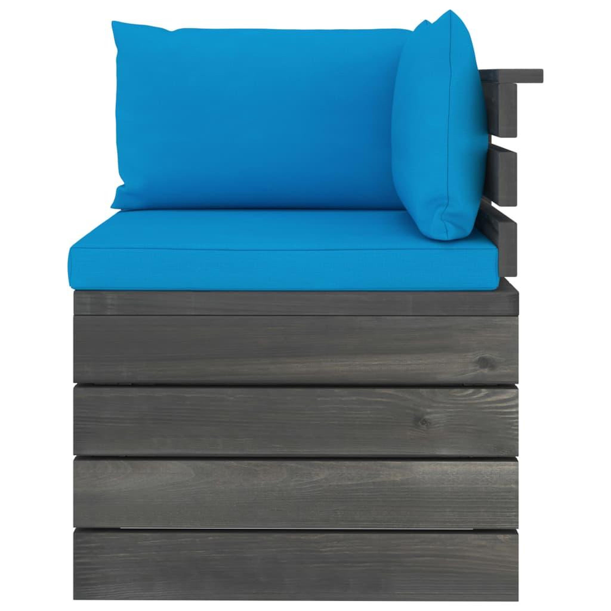 Voir la diapositive 5 : VIDAXL Salon palette de jardin 5 pcs avec coussins Bois de pin massif