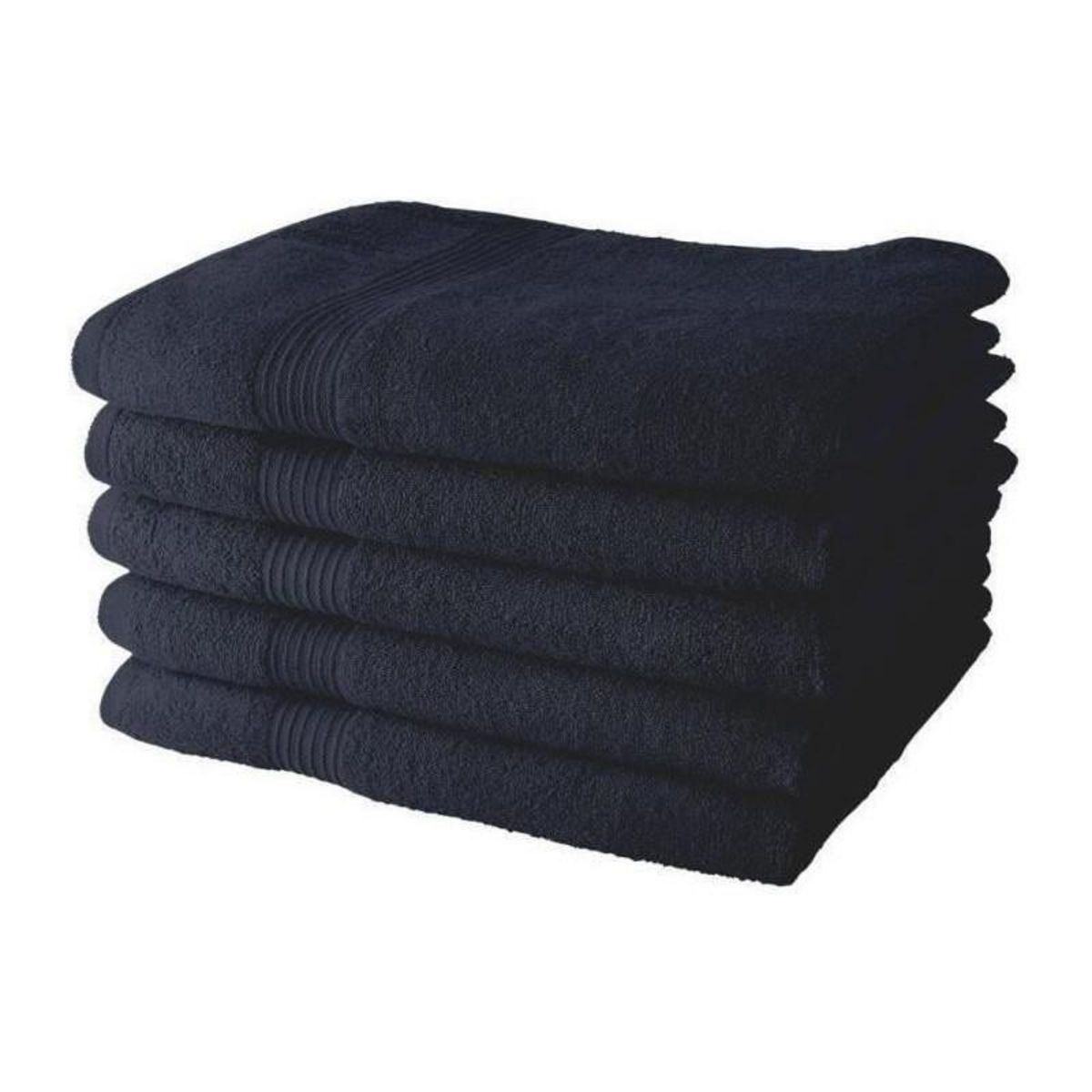 Today Lot de 5 Draps de Bain TODAY 70x130 cm 100% Coton - Navy