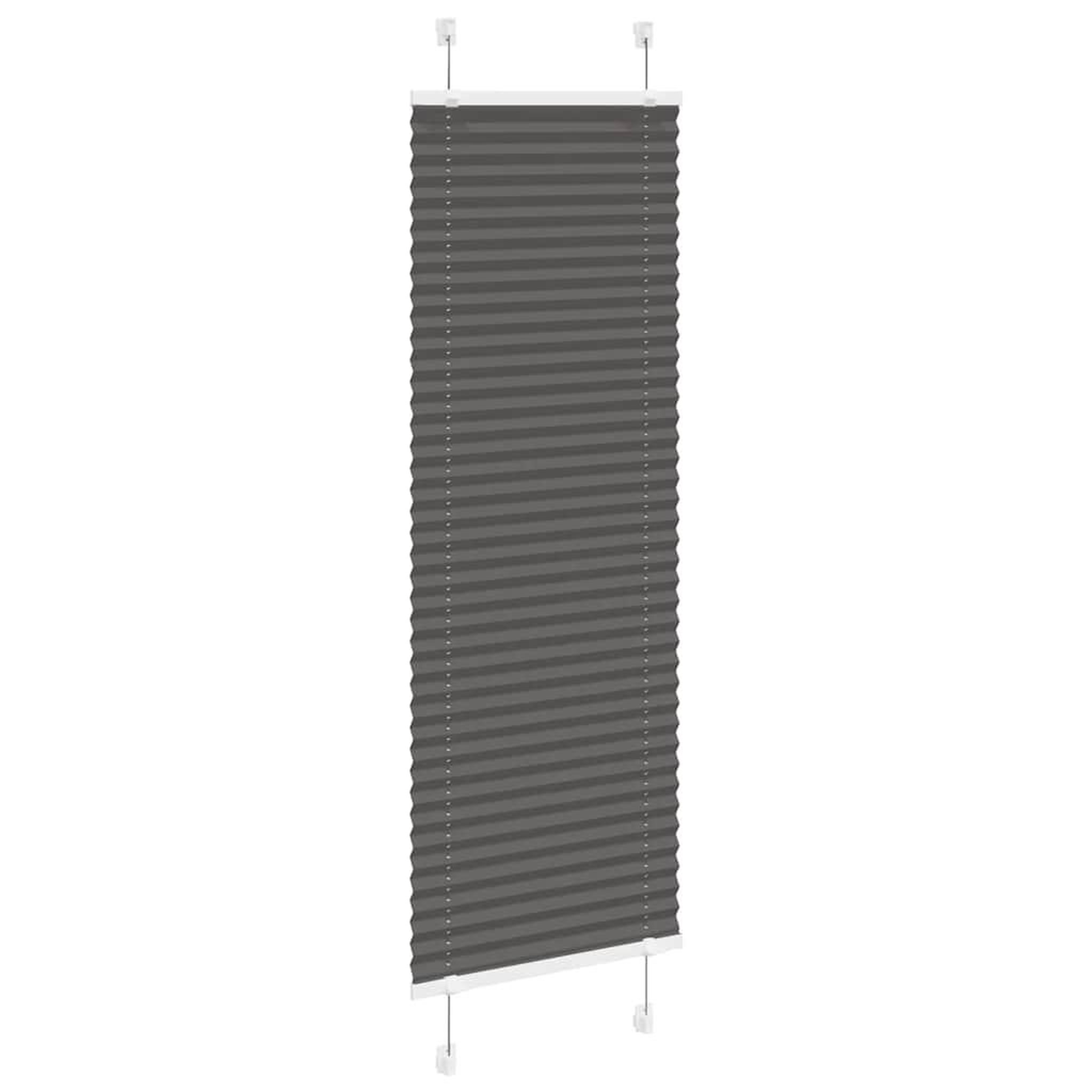 Voir la diapositive 3 : VIDAXL Store plisse noir 45x100 cm largeur du tissu 44,4 cm polyester