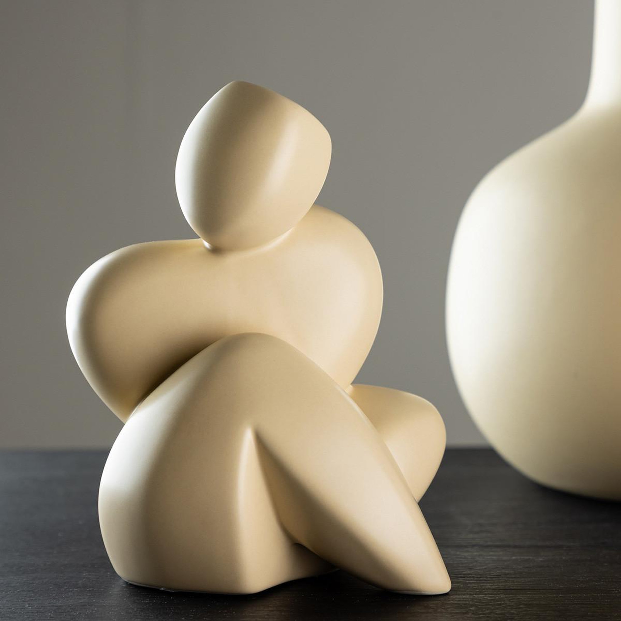 Voir la diapositive 6 : Paris Prix Statuette Sculpture en Céramique  Floda  14cm Jaune