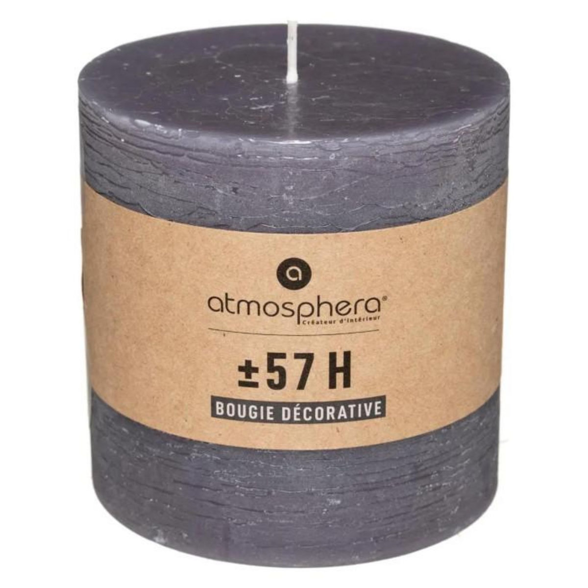 COMPTOIR DE LA BOUGIE Bougie Cylindrique  Rustic  10cm Gris