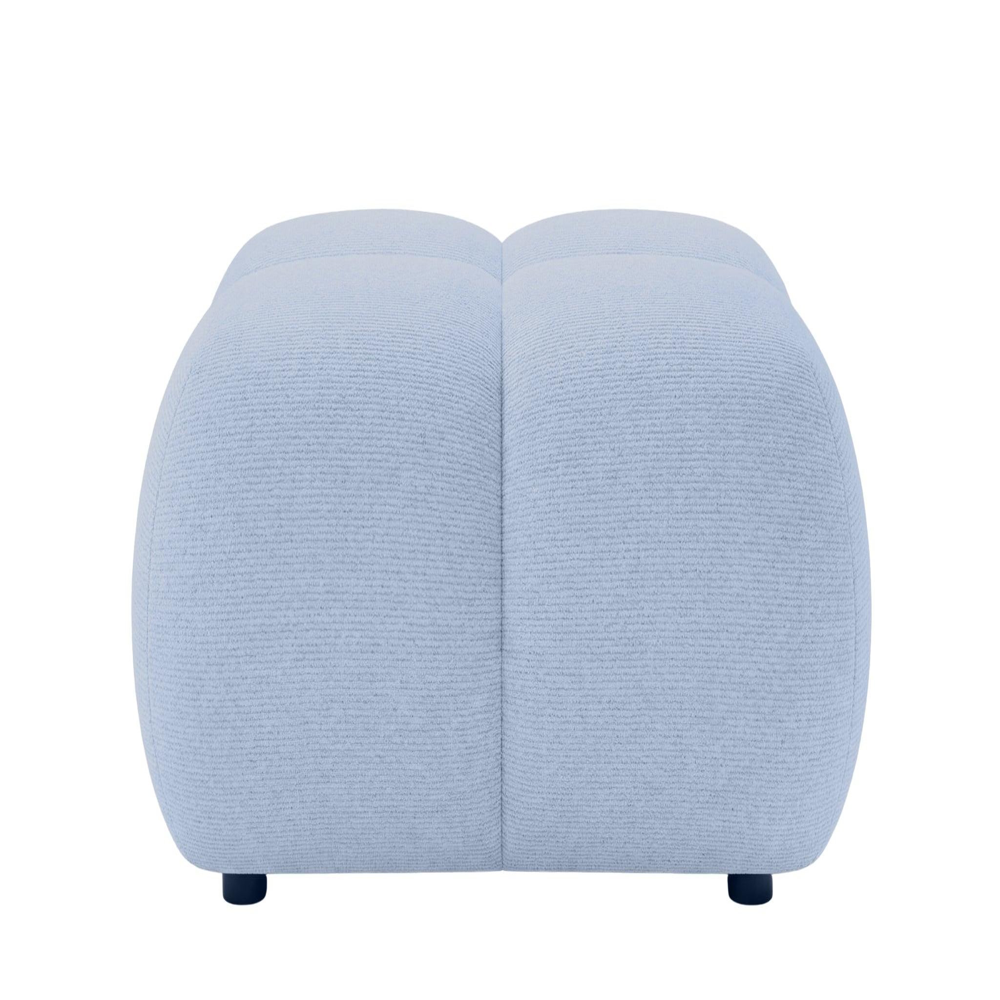 Voir la diapositive 1 : CASANOVA PARIS Constance - pouf en tissu chenille 72x72x43.5