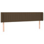 Voir la diapositive 3 : VIDAXL Tete de lit a LED Marron fonce 203x16x78/88 cm Tissu