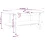 Voir la diapositive 6 : VIDAXL Table basse Gris 110x55x45 cm Bois massif de pin