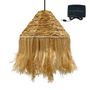 Voir la diapositive 1 : Lumisky Suspension solaire bohème LEONORA Beige Fibre naturelle D44 cm
