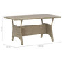 Voir la diapositive 6 : VIDAXL Table de jardin Gris 120x70x66 cm Resine tressee