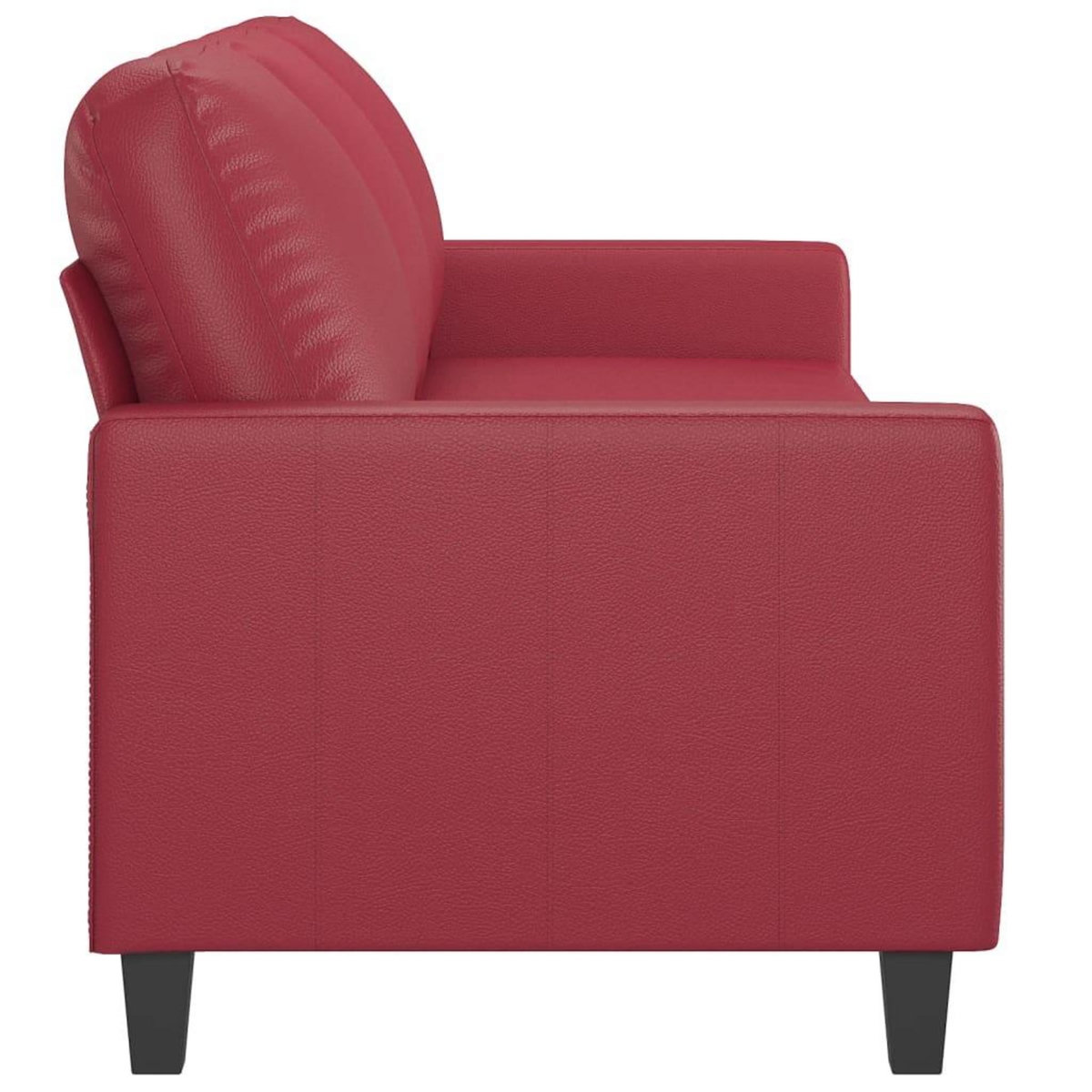 VIDAXL Canape a 3 places Rouge bordeaux 180 cm Similicuir