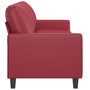 Voir la diapositive 4 : VIDAXL Canape a 3 places Rouge bordeaux 180 cm Similicuir
