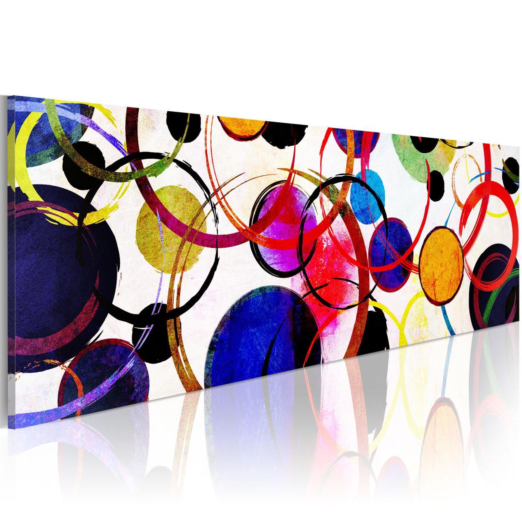 Paris Prix Tableau imprimé  rainbow circles. Coloris disponibles : Multicolore