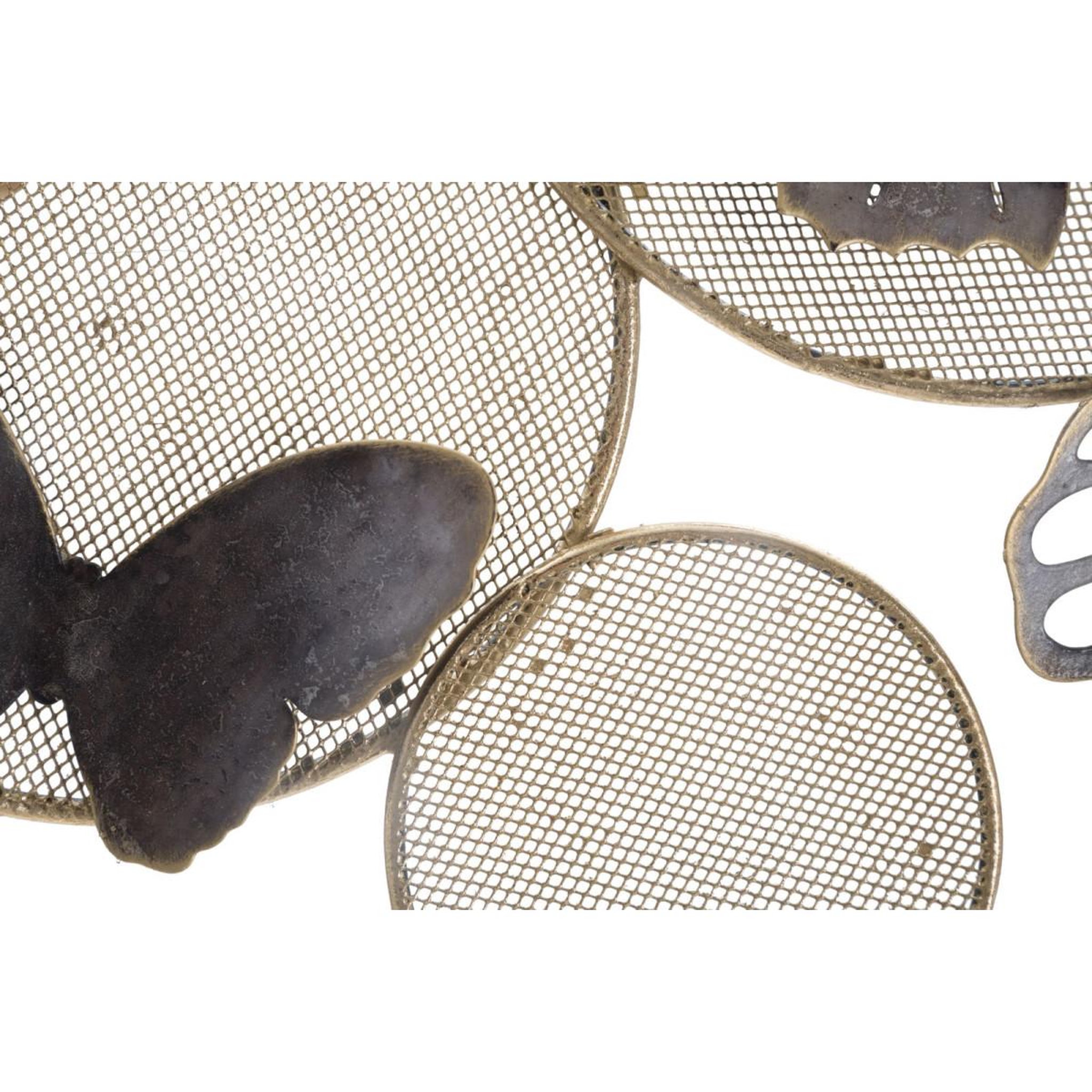 Voir la diapositive 4 : Paris Prix Déco murale en métal  papillons sur cercle  66cm multicolore