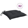 Voir la diapositive 2 : VIDAXL Coussins de chaise lot de 2 noir 40x40x7 cm tissu oxford