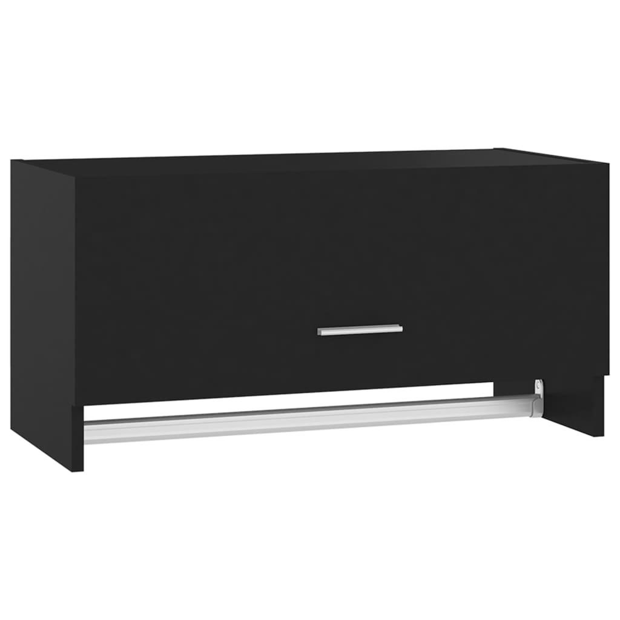 Voir la diapositive 2 : VIDAXL Garde-robe noir 70x32,5x35 cm bois d'ingenierie