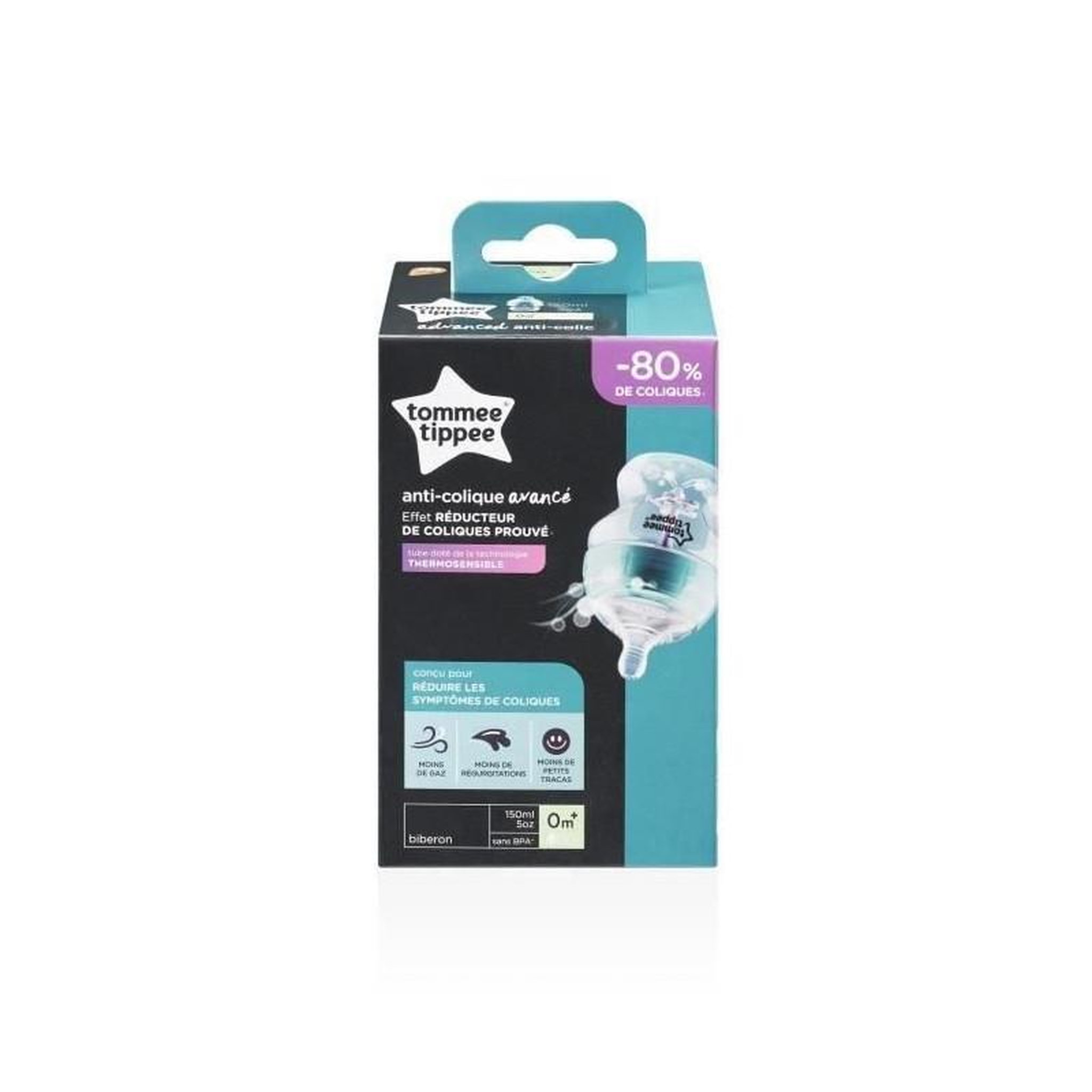 Voir la diapositive 2 : TOMMEE TIPPEE TOMMEE TIPPEE Biberon Anti colique avance 150ml