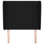 Voir la diapositive 3 : VIDAXL Tete de lit avec oreilles Noir 103x23x118/128 cm Tissu