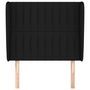 Voir la diapositive 3 : VIDAXL Tete de lit avec oreilles Noir 103x23x118/128 cm Tissu