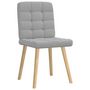 Voir la diapositive 3 : VIDAXL Chaises a manger lot de 4 gris nuage tissu