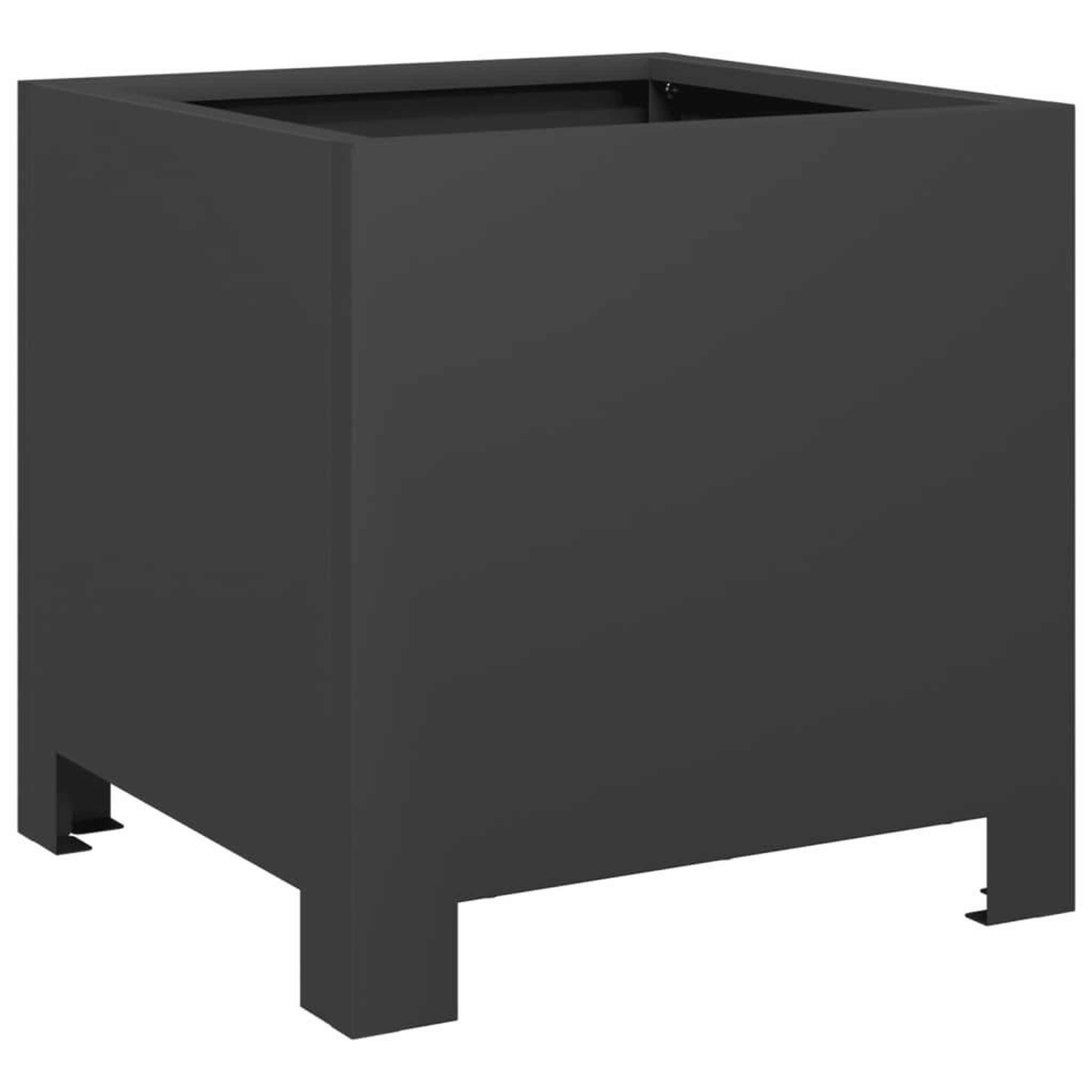 Voir la diapositive 2 : VIDAXL Jardiniere noir 30x30x30 cm acier