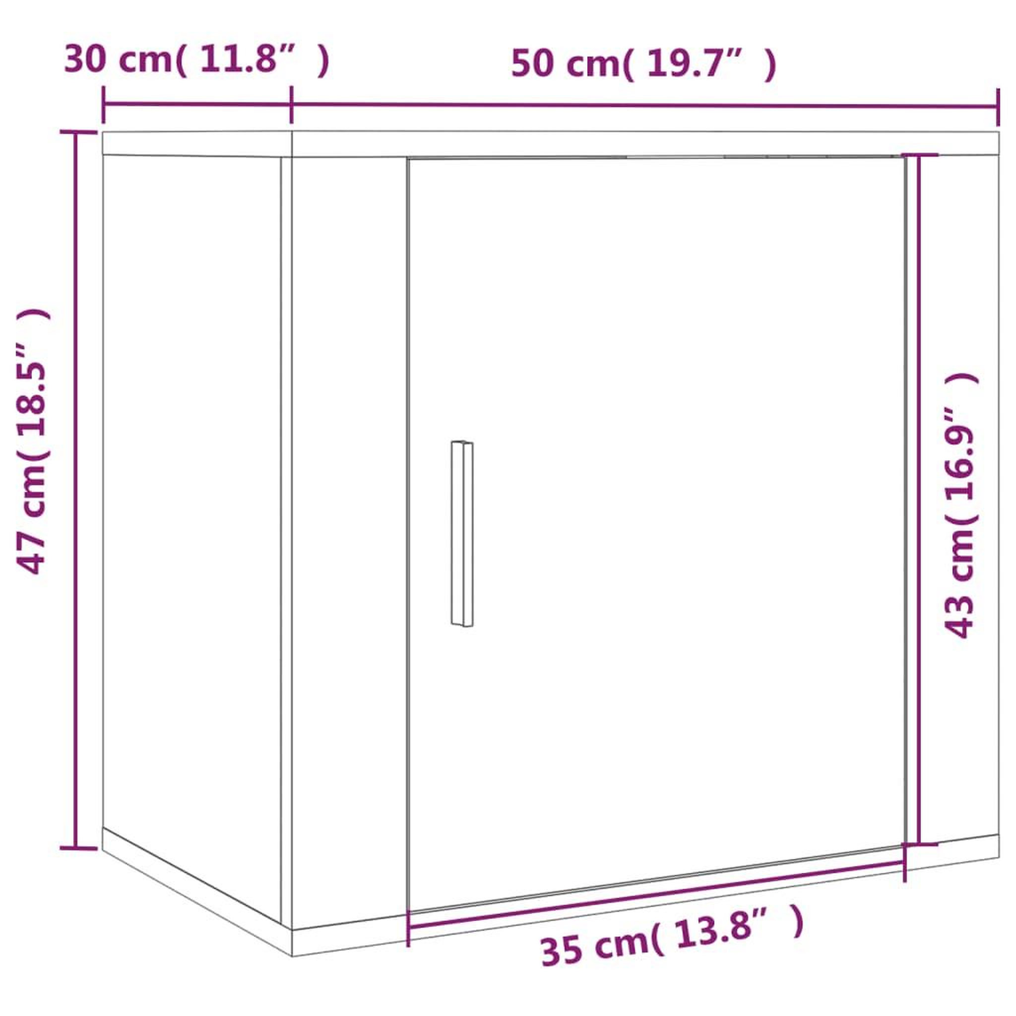 Voir la diapositive 6 : VIDAXL Tables de chevet murales 2 pcs Chene sonoma 50x30x47 cm