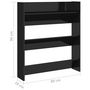 Voir la diapositive 6 : VIDAXL Armoire a chaussures murale noir brillant bois d'ingenierie