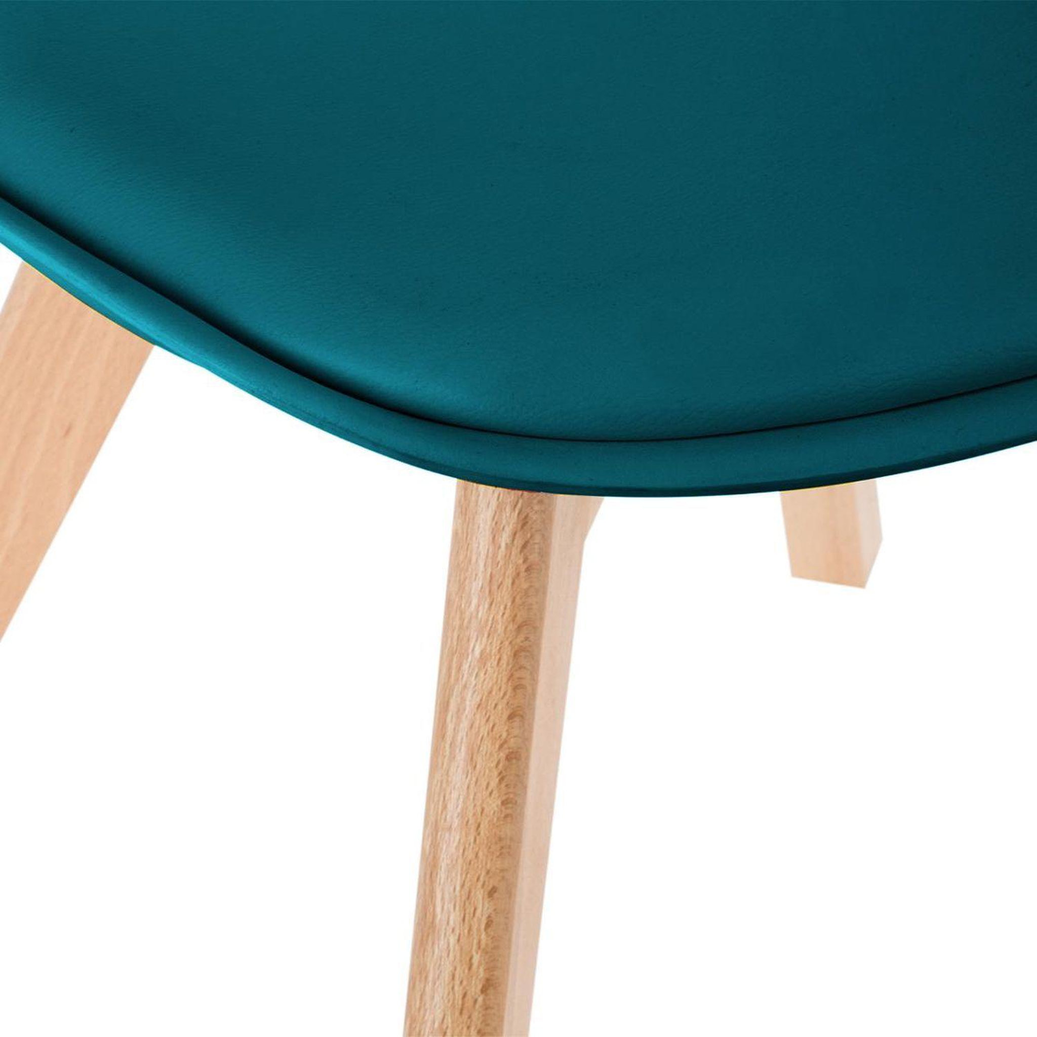 Voir la diapositive 4 : TOILINUX Lot de 4 chaises design scandinave baya
