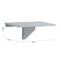 Voir la diapositive 3 : SOBUY SoBuy - Table murale extensible pliante - Minimaliste - FWT03