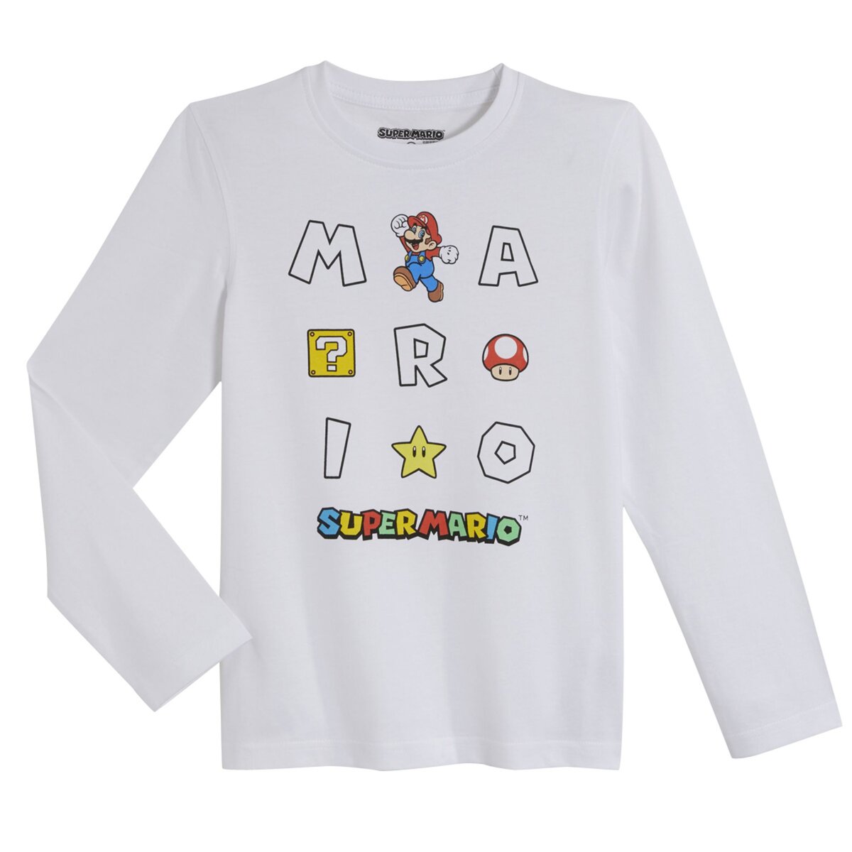 MARIO T shirt manches longues mario gar on pas cher Auchan.fr