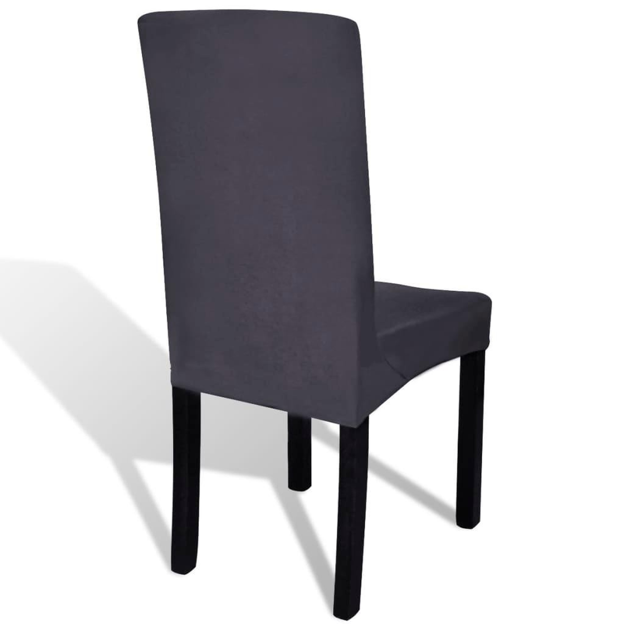 Voir la diapositive 4 : VIDAXL Housse de chaise droite extensible 6 pcs anthracite