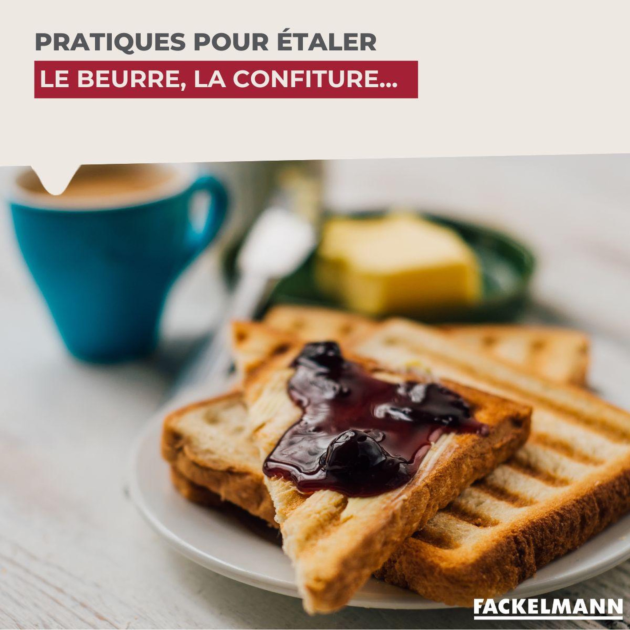 Voir la diapositive 4 : Fackelmann Ensemble de 8 couteaux à beurre 18 cm fackelmann sybarys