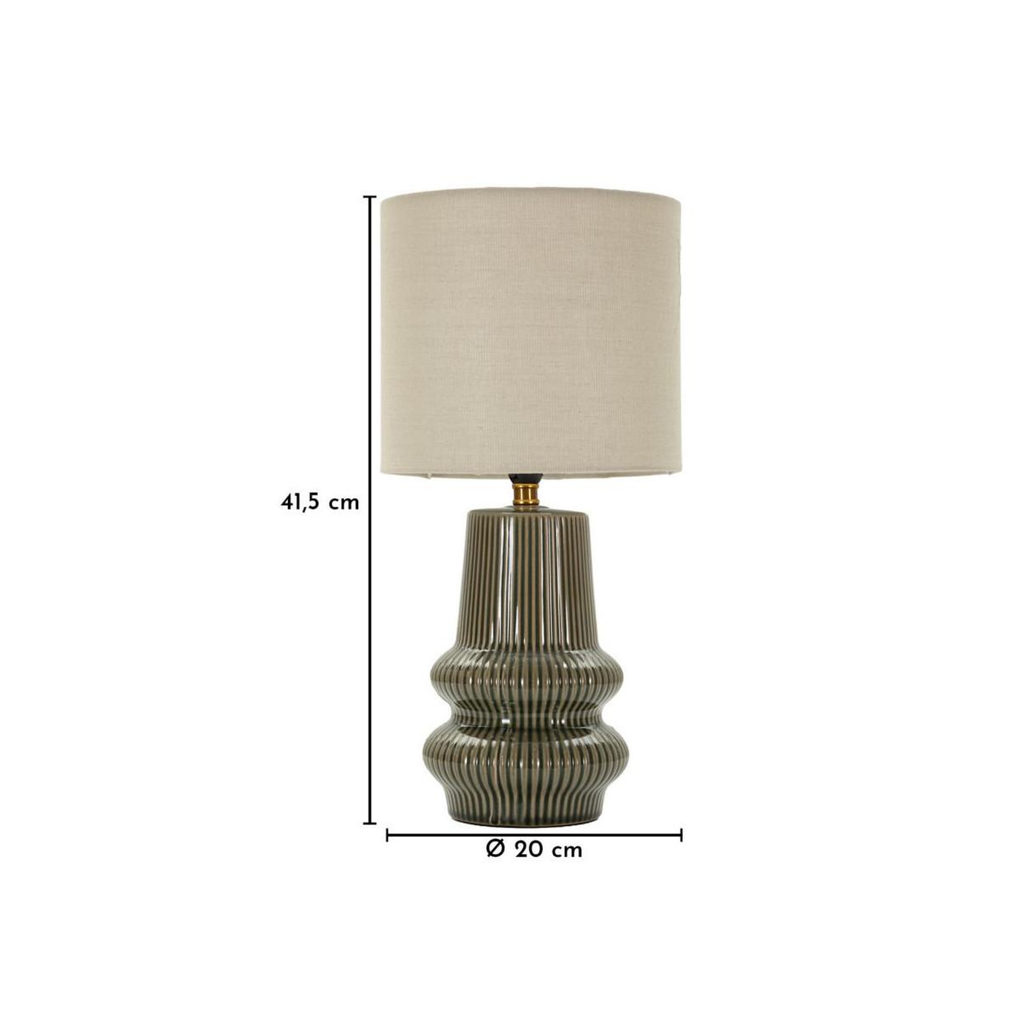 Voir la diapositive 5 : Paris Prix Lampe à Poser en Céramique  Harmony  41cm Vert