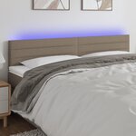 VIDAXL Tete de lit a LED Taupe 200x5x78/88 cm Tissu